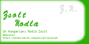 zsolt modla business card